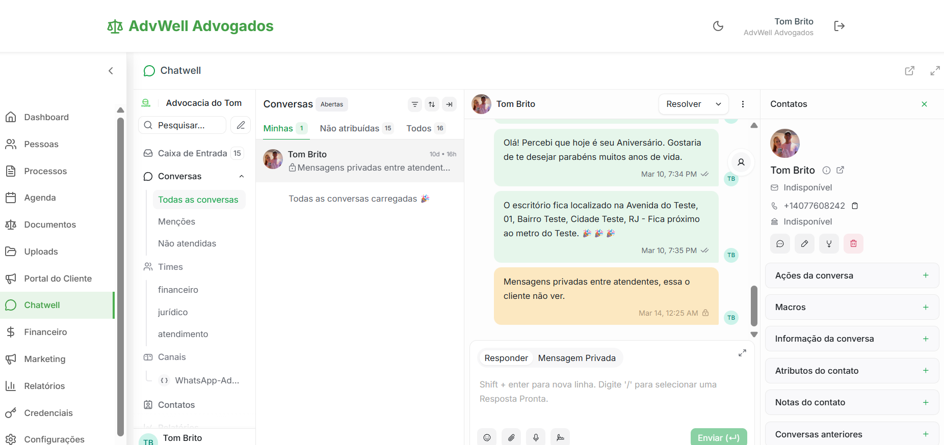 Chatwell - WhatsApp integrado